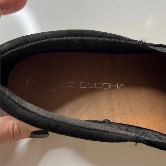 Big Buddha Black Embroidered Flowers Slip-on Skate Suede Loafers- 9 - Picture 7 of 9